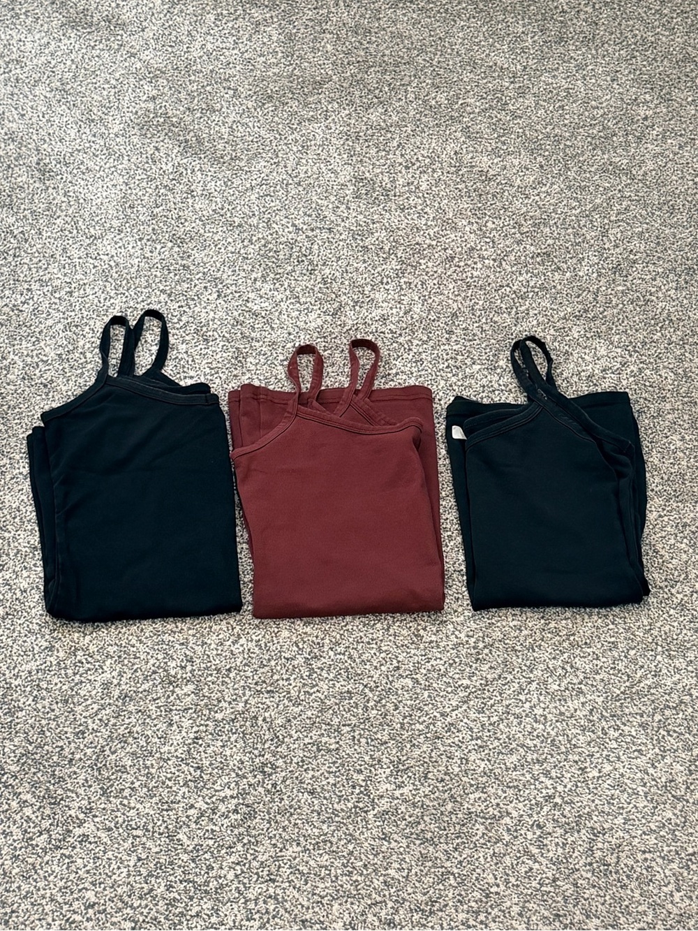 Buckle Women's Tank Tops - Black and Burgundy Trio Size Small